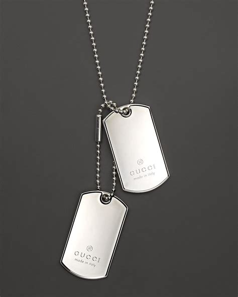 bracciale dog tag gucci vintage|sterling silver dog tag necklace.